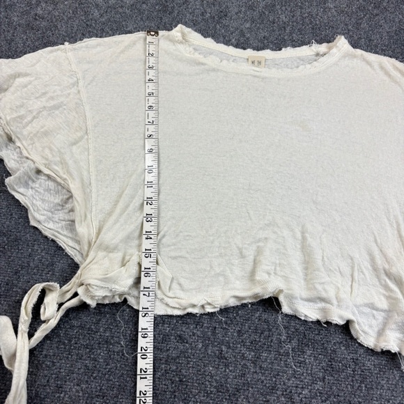 FREE PEOPLE We the Free Women’s Cream Pullover Tie Sides Boho Shirt size: Small - Picture 7 of 8